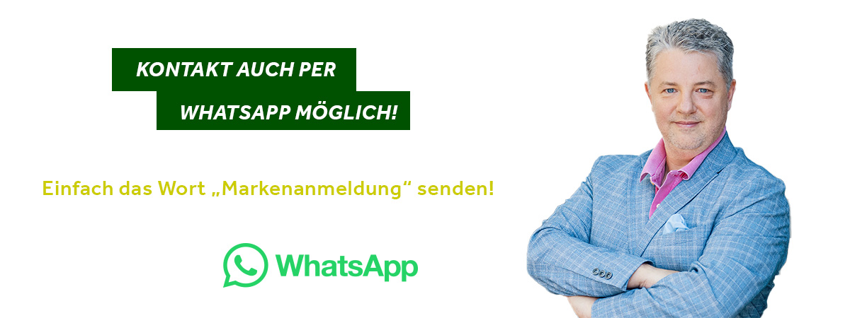 Rehkatsch Rechtsanwälte Markenanmeldungen auch per WhatsApp erreichbar. Einfach das Wort "Markenanmeldung" per WhatsApp senden!