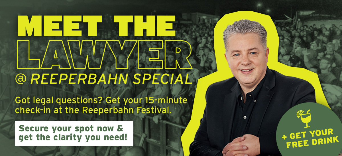 Meet the Rehkatsch law firm at the Reeperbahn Festval Congress in Hamburg for a short Meet The Lawyer, Or a free drink. Or to connect.