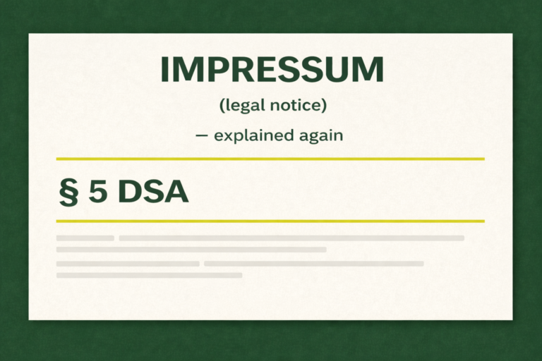 Impressum( legal notice) explained