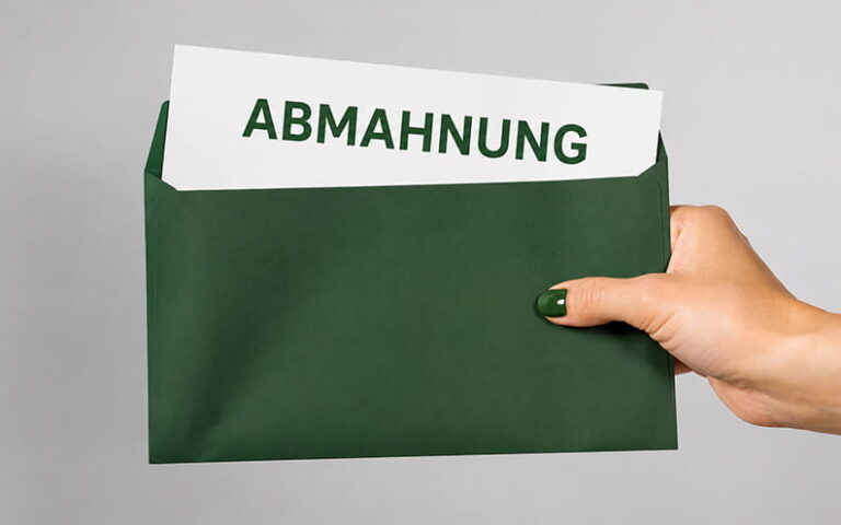 Abmahnung erhalten in einem Briefumschlag